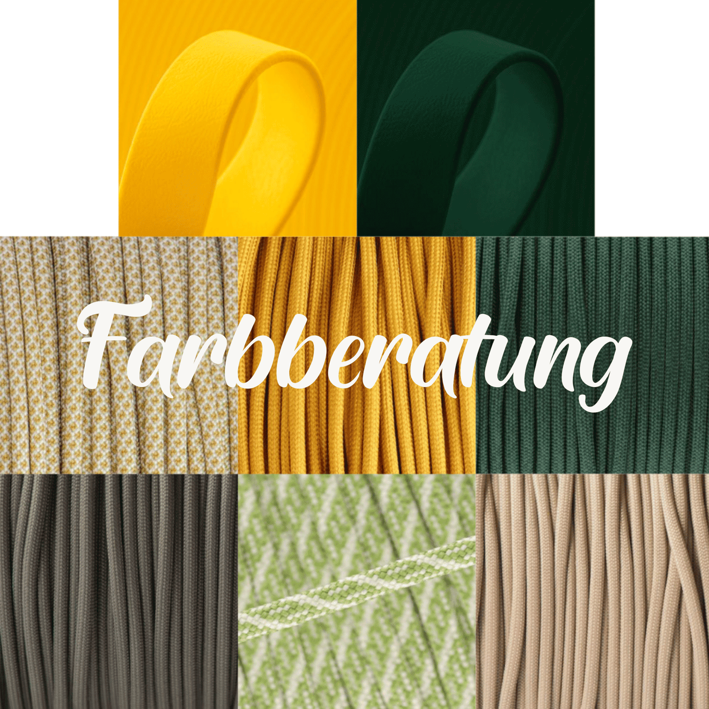Farbberatung für unser Paracord und Biothane Sortiment. Wähle aus vielen verschiedenen Farben und Stelle deine eigene Hundeleine oder Halsband zusammen.