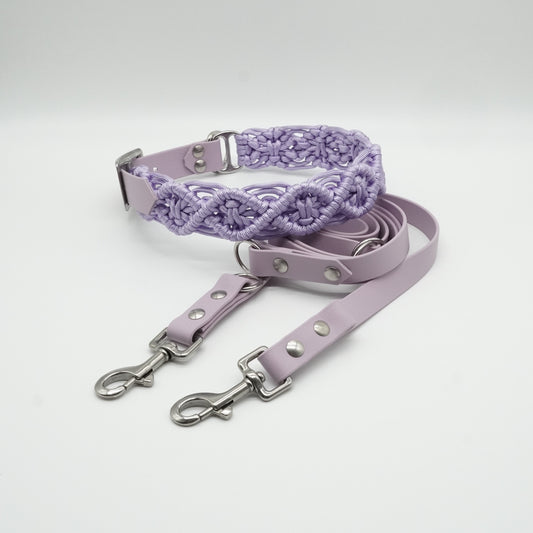Luna´s Set | Jade Halsband/ Basic Biothane Leine